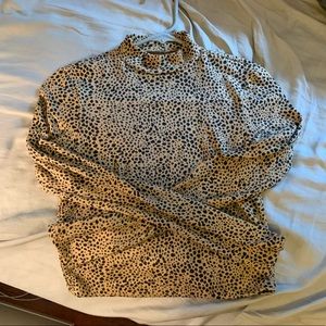 NWOT American Eagle Cheetah Mock Neck Top